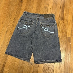 Vintage Y2K Rocawear Jorts Jeansshorts Herren Größe 32 bestickte Tasche Baggy - Bild 1 von 5