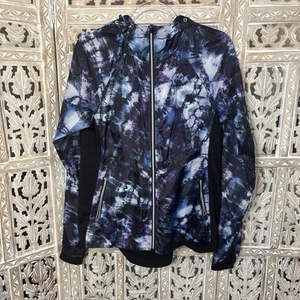Nanette Lepore Abstract Printed Windbreaker Jacket Multicolor Lightweight MED - Picture 1 of 8