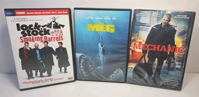 Jason Statham DVD Lot: The Meg/Lock Stock Two Smoking Barrels/The Mechanic (DVD) - Image 1 of 4
