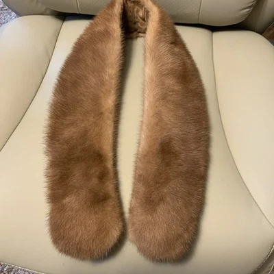 De colección Marrón Visón Cuello Bufanda Envoltura Mantón Cuello Calentador Con Clips Foto 1 de 3