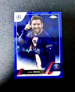 Lionel Messi 2022-23 Topps Chrome Sapphire UEFA UCC Image Variation SP #1 PSG - Bild 1 von 2