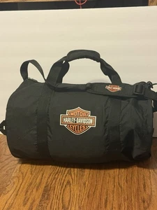 Harley-Davidson Orange Bar & Shield Logo Zip Rugged Graphic Duffel Bag - Black - Picture 1 of 8