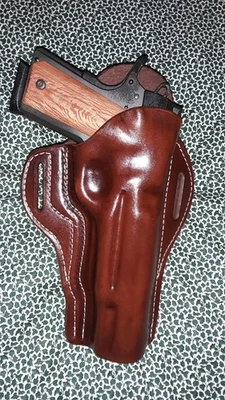 Funda de cuero 1911 6" larga deslizable, dibujo recto, mano derecha (nueva) Foto 1 de 4