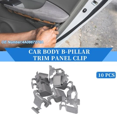 10 Pcs Car Body B-Pillar Trim Panel Clip for Volkswagen Beetle 98-19 Silver Tone Foto 1 de 4