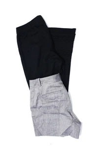 Theory Bailey 44 Womens Pants Gray Linen Blend Shorts Size 4 L lot 2 - Picture 1 of 4