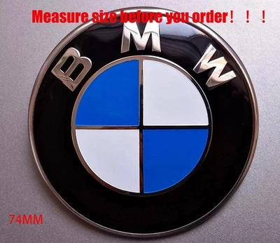 Fits BMW Rear 74mm/2.9IN E70 E83 E46 E36 E38 E39 X3 Hood Emblem Roundel Badge - Изображение 1 из 4