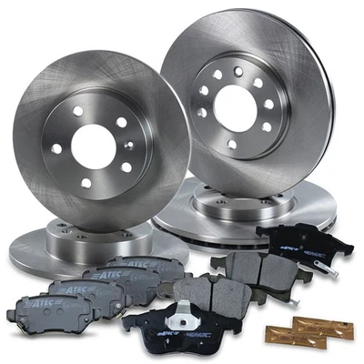 DISCHI FRENO+PASTIGLIE FRENO ATEC PASTIGLIE FRENO ANTERIORI+POSTERIORI PER OPEL - Immagine 1 di 4