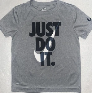 Nike Dri Fit T Shirt Camo Gray Boys Tee Short Sleeve T Shirt Youth Size 6 Med - Picture 1 of 7