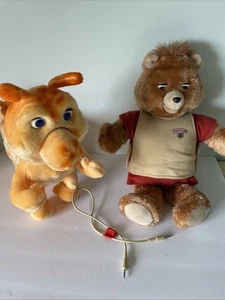 Vintage Teddy Ruxpin & Grubby Dolls Set 1985 Working With Cord - Picture 1 of 10