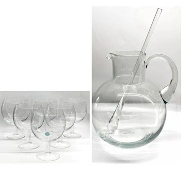 Набор освежителей TIFFANY & CO кувшин мешалка и 6 кубков для воды вина бренди с коробкой - Изображение 1 из 4