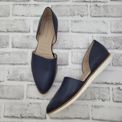 Zapatos planos ADRIENNE VITTADINI azul marino D’Orsay talla 9,5 veganos sin cordones LATKA USADOS EN EXCELENTE ESTADO Foto 1 de 4