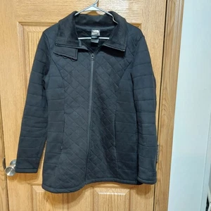 The North Face Jacket Womens Medium Quilted Fleece Lined Full Zip High Collar - Picture 1 of 12