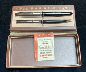 Vintage PARKER 21 Fountain Pen & Mechanical Pencil Set 1953 Sales Winner - Picture 1 of 9