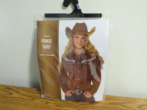 Party City Amscan Western Costume Cowgirl Fringe Shirt Womens Adult Standard - Picture 1 of 3