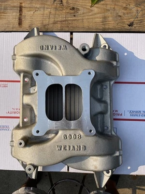 Colector de admisión Weiand 8008 Action + Plus Big Block Mopar 383-400 Chry Dodge Ply Foto 1 de 4