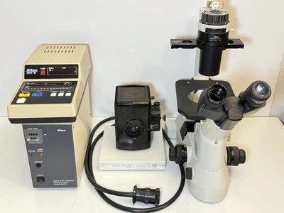 Nikon Eclipse TS100 Inverted Lab Microscope w/ Nikon UFX-II, Power Supply & Lamp - Image 1 of 4