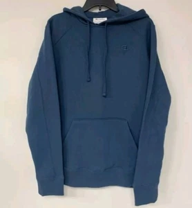 Champion Elite Pullover Tonal Logo Fleece Hoodie Mens XL Size Elevation Blue - Picture 1 of 11