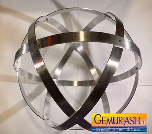 Genesa Crystal diametro 31 cm alluminio naturale argento profilo 2 cm. - Foto 1 di 5