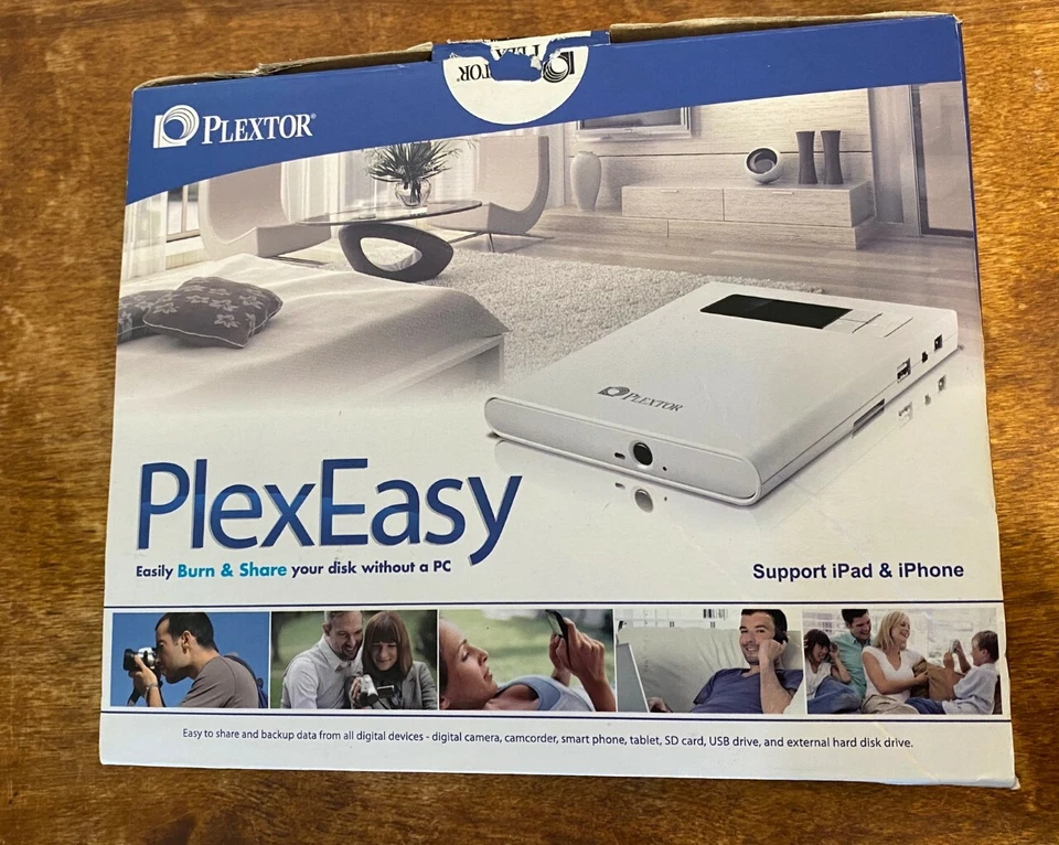 PLEXTOR PX-650US CD DVD EXTERNAL DRIVER STANDALONE DATA SHARING HARD DRIVE NEW  - Image 1 of 4