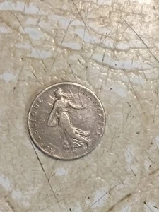 50 C  Type Sower 1907 FRANCE SILVER COIN - Picture 1 of 2