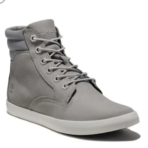 Timberland Gray High-Top Sneakers Dausette Leather 10 - Picture 1 of 8