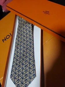 Hermes Authentic Silk Tie - Picture 1 of 6
