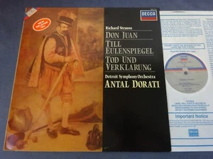 STRAUSS - DON JUAN / TILL EULENSPIEGEL LP, Detroit S/O, Dorati DECCA SXDL 7523 - Picture 1 of 4