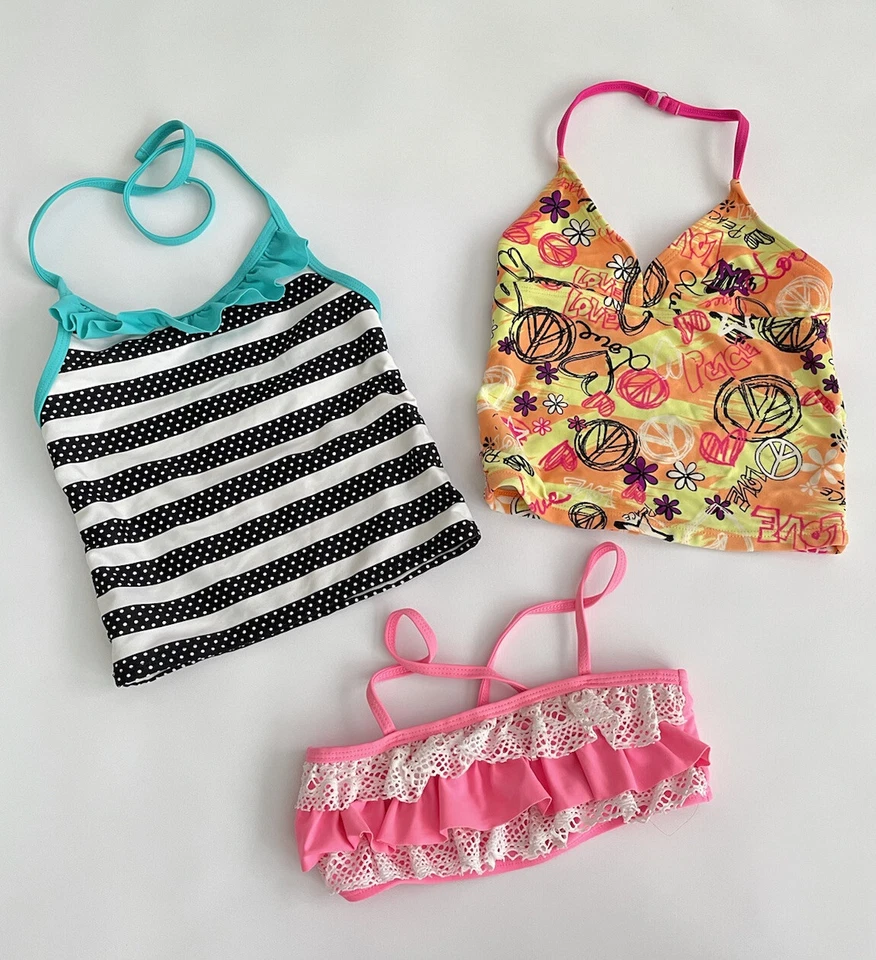Conjunto de 3 Tankini de Natación Xhilaration J. Caqui 4-6x Multicolor Foto 1 de 3