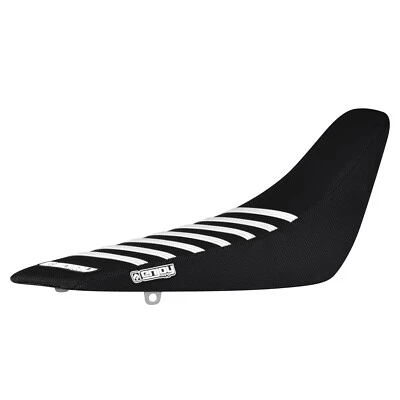 2020-2024 Kawasaki KLX 230 gripper seat cover  all BLACK with WHITE ribs #371 - Image 1 of 4