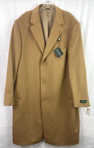 NWT - Ralph Lauren Men’s Columbia Overcoat Trench Beige Cashmere Blend VTG 46 L - Picture 1 of 22