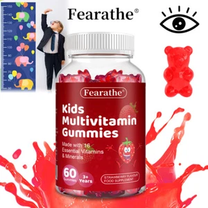 Kinder-Multivitamin, 120 vegane Erdbeer-Gummibärchen - Bild 1 von 13