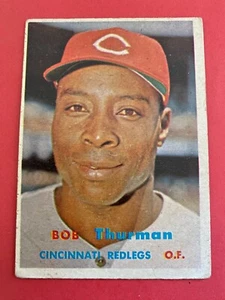 1957 Topps BOB THURMAN #279 Cincinnati Redlegs - Foto 1 di 2