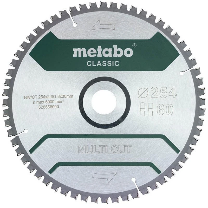 Metabo MULTI CUT - CLASSIC 254x30 Z60 Sägeblatt (628285000)