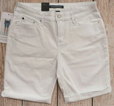 Womens Sz 6 Denim Shorts NWT New White Calvin Klein  - Image 1 of 4