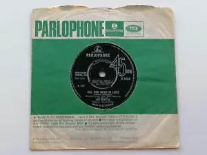 THE BEATLES ORIG 1967 UK 45 ALL YOU NEED IS LOVE EX - Picture 1 of 10