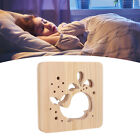 Wooden 3D Lamp LED Warm White Light Whale Pattern Carving Pattern LED Night New
