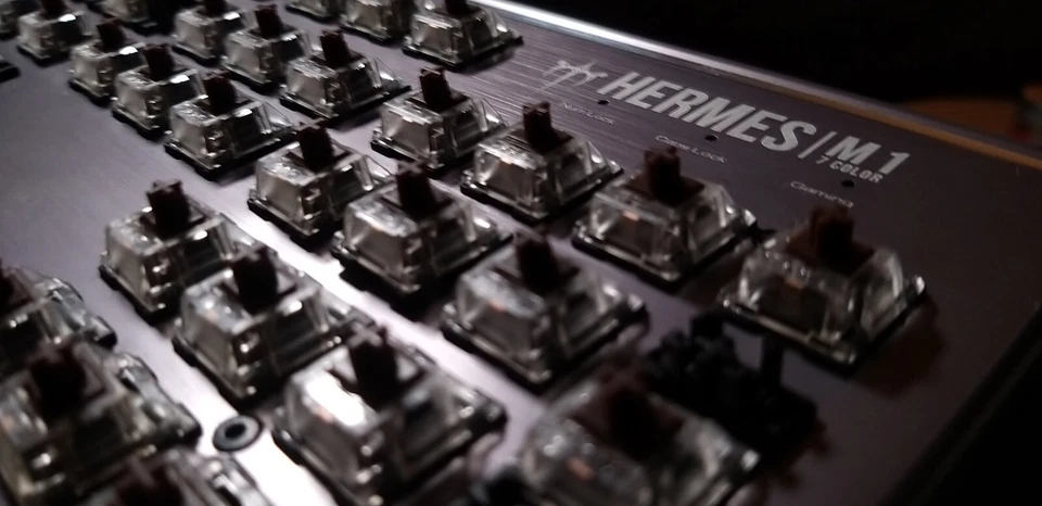 Upgraded Gamdias HERMES M1 LED USB mechanical Gaming keyboard Brown switches - Image 1 of 4