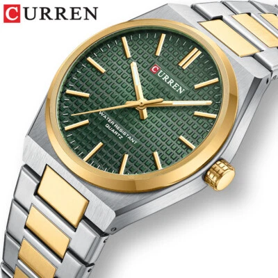 CURREN Reloj Hombre Cuarzo Acero Plateado Reloj Pulsera Marca Hombre Luminoso Reloj Deportivo Foto 1 de 4