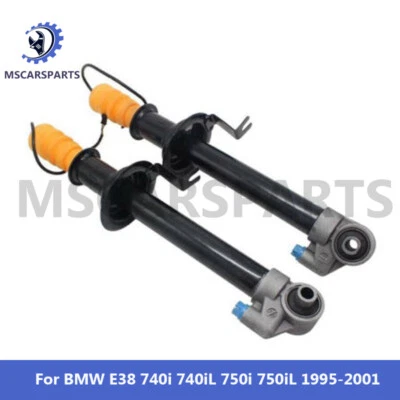 Pair Rear Shock Absorber Struts EDC Fit BMW E38 740i 740iL 750i 750iL 1995-2001 - Image 1 of 4