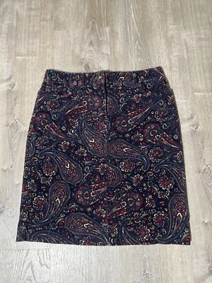 Tommy Hilfiger Mujer Talla 12 Algodón Elástico 23” Azul Marino Pana Perejil Usado en Excelente Condición Foto 1 de 4