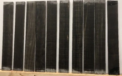 10Pcs, Gaboon Ebony Guitar Fingerboard Blanks 20x 2x3/8- Free US Shipping - Image 1 of 4