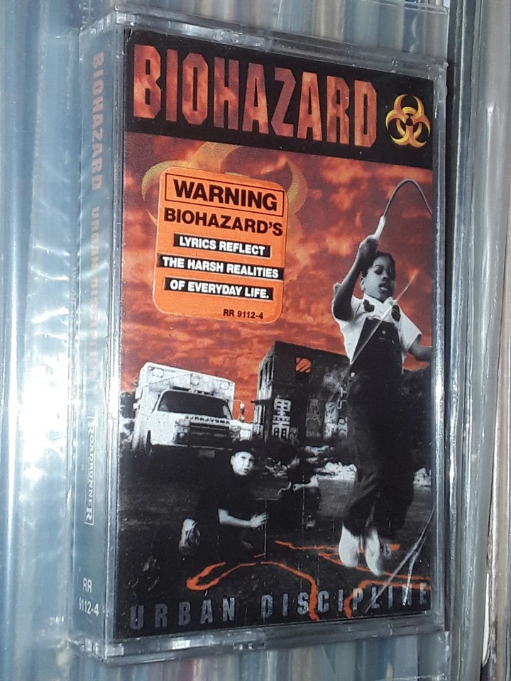 BIOHAZARD URBAN DISCIPLINE CASSETTE TAPE USA EDITION HYPE STICKER STILL SEALED - Image 1 of 4