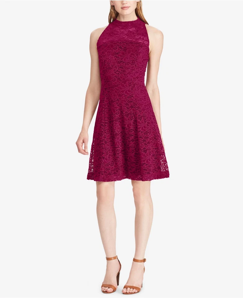 American Living 14257 Lace Fit Flare Sheath Womens Dress 4