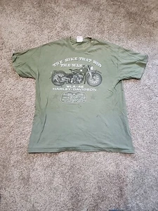 Men’s Vintage 1998 Harley Davidson Honolulu, Hawaii Pearl Harbor Tshirt L Green - Picture 1 of 8