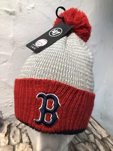 47’ Brand BOSTON RED SOX Baseball Winter Knit Gray Adult Hat NEW *Fast Shipping* - Picture 1 of 9