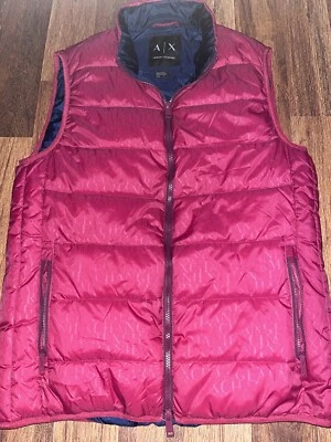 Armani Exchange Puffer Jacket/Vest Red/Burgundy L - Image 1 of 4
