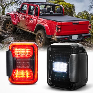 For Jeep Gladiator JT 2020-24 LED Brake Turn Signal Back Up Assembly Tail Lights - Picture 1 of 17