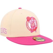 New Era Boston Celtics Orange And Pink 59FIFTY Hat Size 7 1/8 Free Shipping