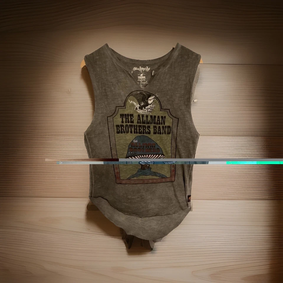 The Allman Brothers banda Trunk LTD Free People Mujer Gris Camiseta sin mangas Nueva Foto 1 de 4