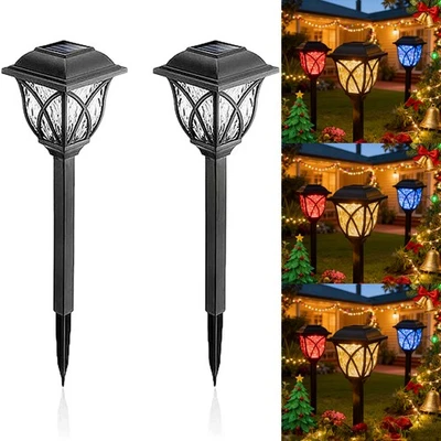 2PC Solar Pathway Lights Outdoor Waterproof LED Garden Yard Patio Landscape lamp - Image 1 of 4